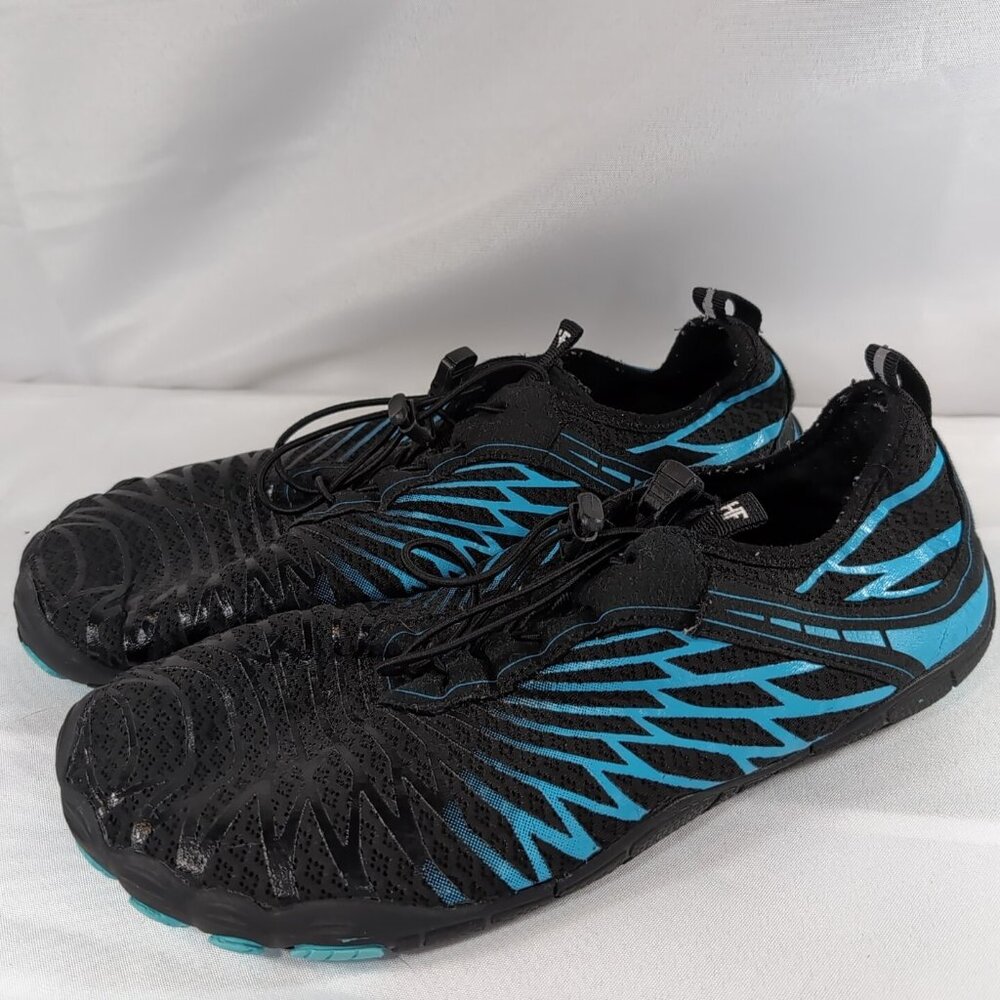 HF Barefoot Shoes Ergonomic Hike Footwear Black Blue EU 44 US 10.5M Hike Activ